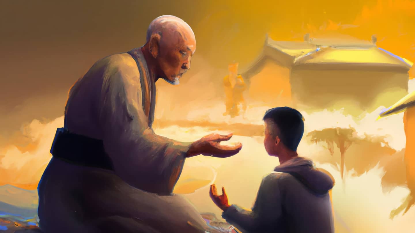 A developer consulting a Zen Buddhist master